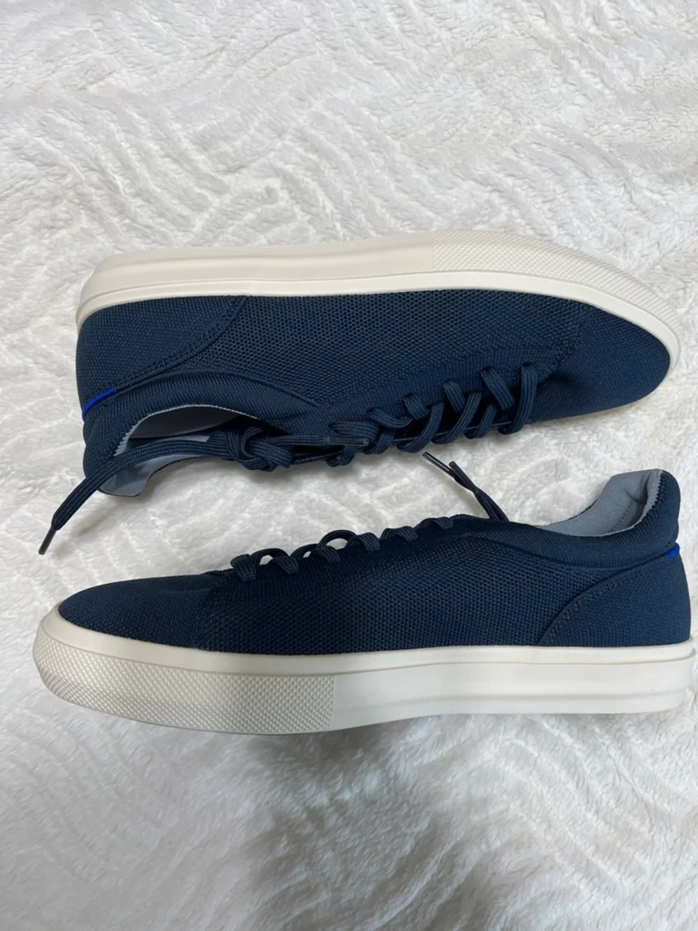 Rothy’s Men’s RS01 Sneaker Navy Blue Size 11.5 NIB Sustainable Knit Lace Up